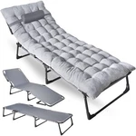 Zonetech Folding Cot & Pad Mattress 4 Position Adjustable 1-PACK, Grey New. Price: $135.33.