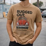 Vw Beetle Graphic Tee Volkswagen Bugged Out Shirt Mens Medium Y2K Streetwear Pre-owned. Price: $19.99.