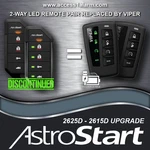 Astrostart 2625D-TX And 2615-TX 2-WAY Led 1-MILE Viper Remote Control Package New. Price: $169.99.