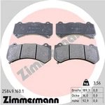 Zimmermann 25849.160.1 Brake Pad Set, Disc For Cadillac, Chevrolet, Dodge, Je Neu. Price: $139.65.