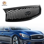 Front Upper Grille W/camera Option For Infiniti Q70L 2015-2019 Glossy Black New. Price: $108.80.