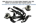 2019 2020 2021 2022 2023 Ford Transit Seat Belt Front Left Right Black New. Price: $139.99.