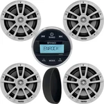 Enrock EM856 Gauge Receiver, 4 Infinity 6.5" Marine Speakers, EMC8GB Cover Open. Price: $192.49.