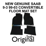 Saab 9-3 99-03 Floor Mat Set Black Carpet W/ Logo Convertible New Genuine Oem. Price: $139.99.