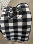 Sino 12V Heated Blanket Black And White Plaid Portable Adults Used. Price: $22.00.